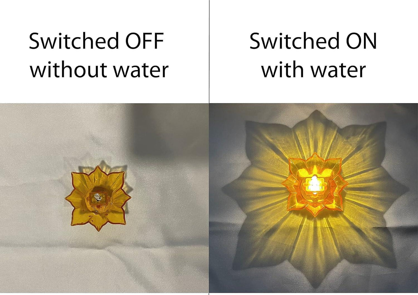 Lotus Glow Water Sensor LED Diyas (Pack Of 6/12/24)